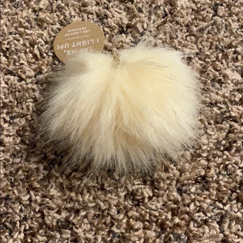 Faux fur keychain